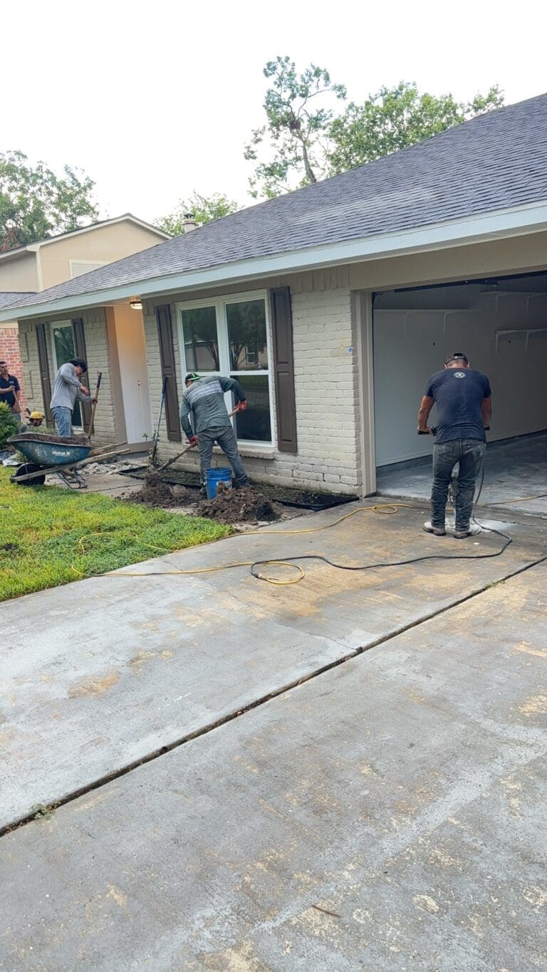 Foundation repair concrete in League City, TX
